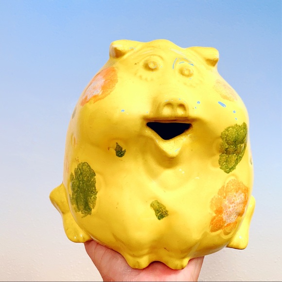 Vintage Art Pottery Hog Bank